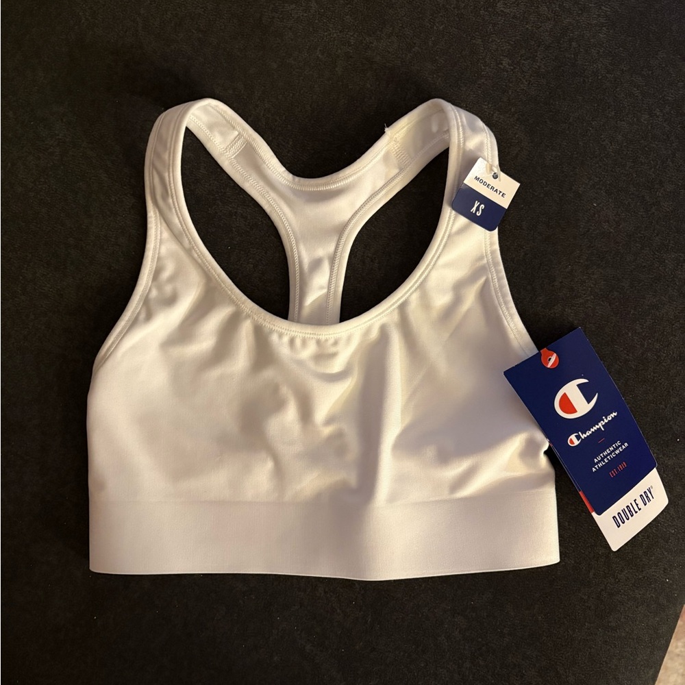 Champion Women's Double Dry White Sports Bra
